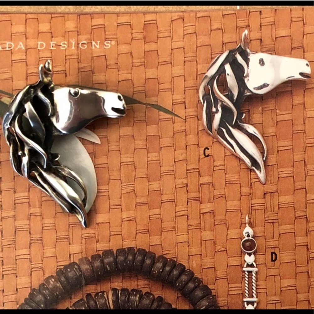 Vintage Silpada Sterling Silver Horse Head Equestrian Pin and Pendant I0653 - Picture 7 of 11